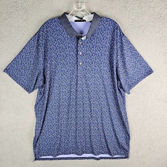 Greyson Shirt Mens XXL 2XL Polo Golf All Over Print Wolf Performance
